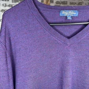 Brooks brother | mens purple Saxon wool sweater
